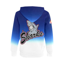 Load image into Gallery viewer, SHARKS YOUTH ZIPUP Kids&#39; All Over Print Full Zip Hoodie (Model H39)
