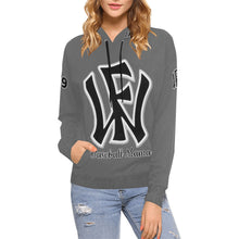 Load image into Gallery viewer, Wow Force Mama Hoodie LastName/FirstName/NickName/Nuimber Grey/Black All Over Print Hoodie for Women (USA Size) (Model H13)
