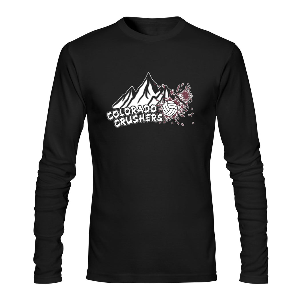 Crusher Longsleeve Black/White Sunny Men's T-shirt (long-sleeve) (Model T08)