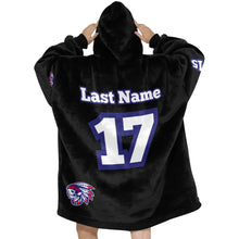 Load image into Gallery viewer, Tribe Sherpa Lined Hoodie Black Blanket Hoodie for Women
