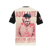Load image into Gallery viewer, Sil black sleeves Men&#39;s All Over Print T-Shirt (Solid Color Neck) (Model T63)
