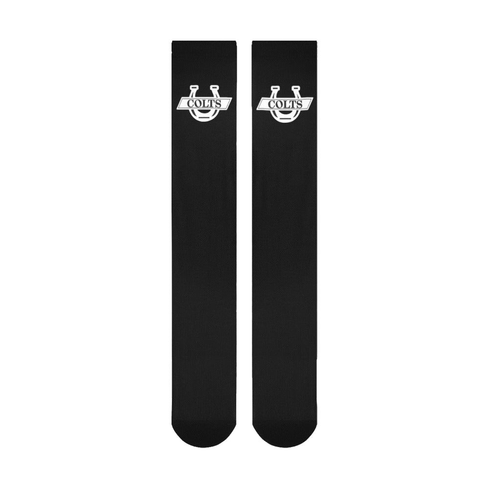 South Black Socks Over-The-Calf Socks