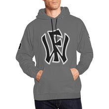 Load image into Gallery viewer, WF Sport Name/Number Grey/black All Over Print Hoodie for Men (USA Size) (Model H13)

