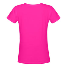 Load image into Gallery viewer, Pueblo SB V Pink October Women&#39;s Deep V-neck T-shirt (Model T19)
