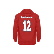 Load image into Gallery viewer, All American Basic Number, Fleece Lined Red Men&#39;s Long Sleeve Fleece Hoodie (Model H55)
