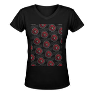 V-neck Heaton 2 Women's Deep V-neck T-shirt (Model T19)