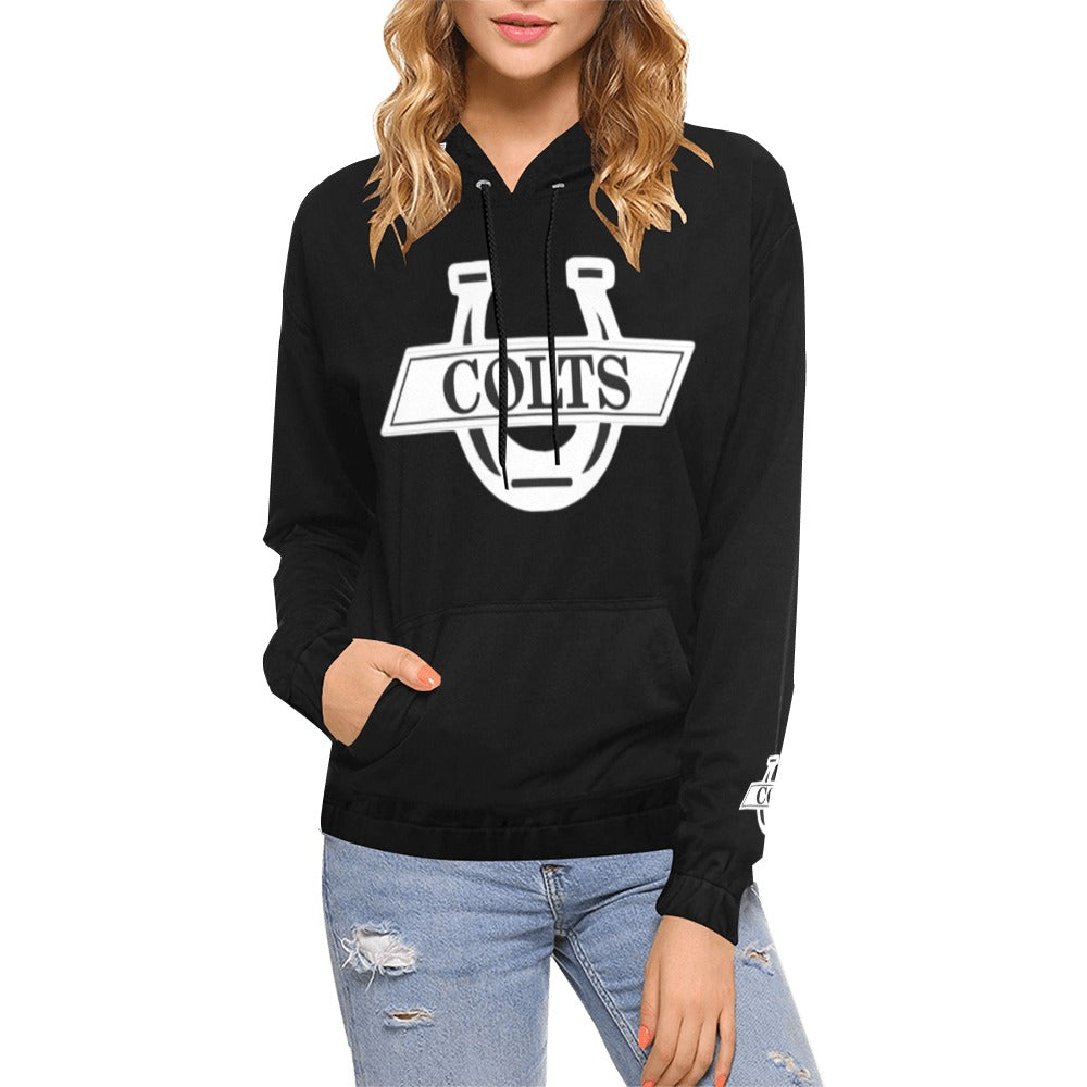 South U Black Name/Number All Over Print Hoodie for Women (USA Size) (Model H13)