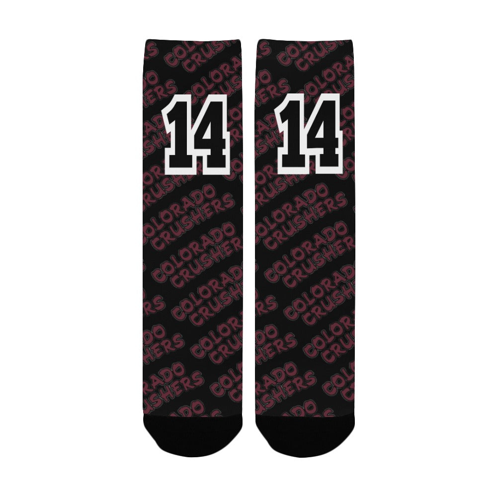 Crusher Socks Number Black Custom Socks for Women