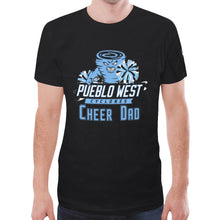 Load image into Gallery viewer, PW Cheer Dad Black New All Over Print T-shirt for Men (Model T45)
