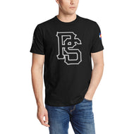 PS Black Shirt Last Name/Number b Men's All Over Print T-Shirt (Solid Color Neck) (Model T63)
