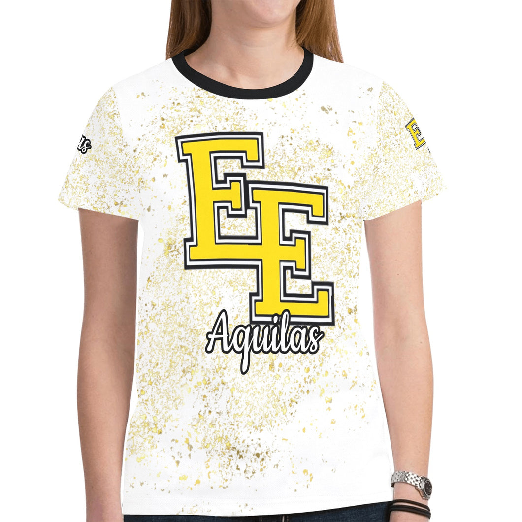 EE A 9 New All Over Print T-shirt for Women (Model T45)