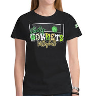 County Volleyball T-shirt for Women (ModelT45) No Name/No Number