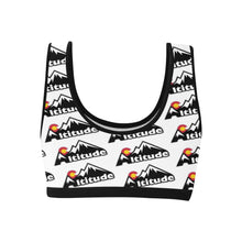Load image into Gallery viewer, Altitude Sports Bra White Pattern Women&#39;s All Over Print Sports Bra (Model T52)
