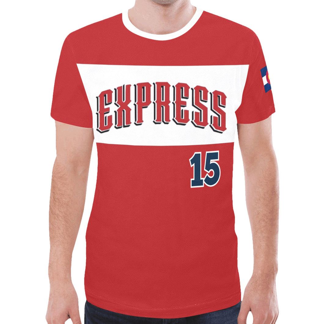 Express red New All Over Print T-shirt for Men (Model T45)