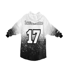 Load image into Gallery viewer, South Universal Sport Sherpa Name/Number bw Blanket Hoodie for Women
