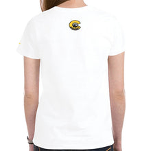Load image into Gallery viewer, PRAY Dom Black Yellow White CO New All Over Print T-shirt for Women (Model T45)
