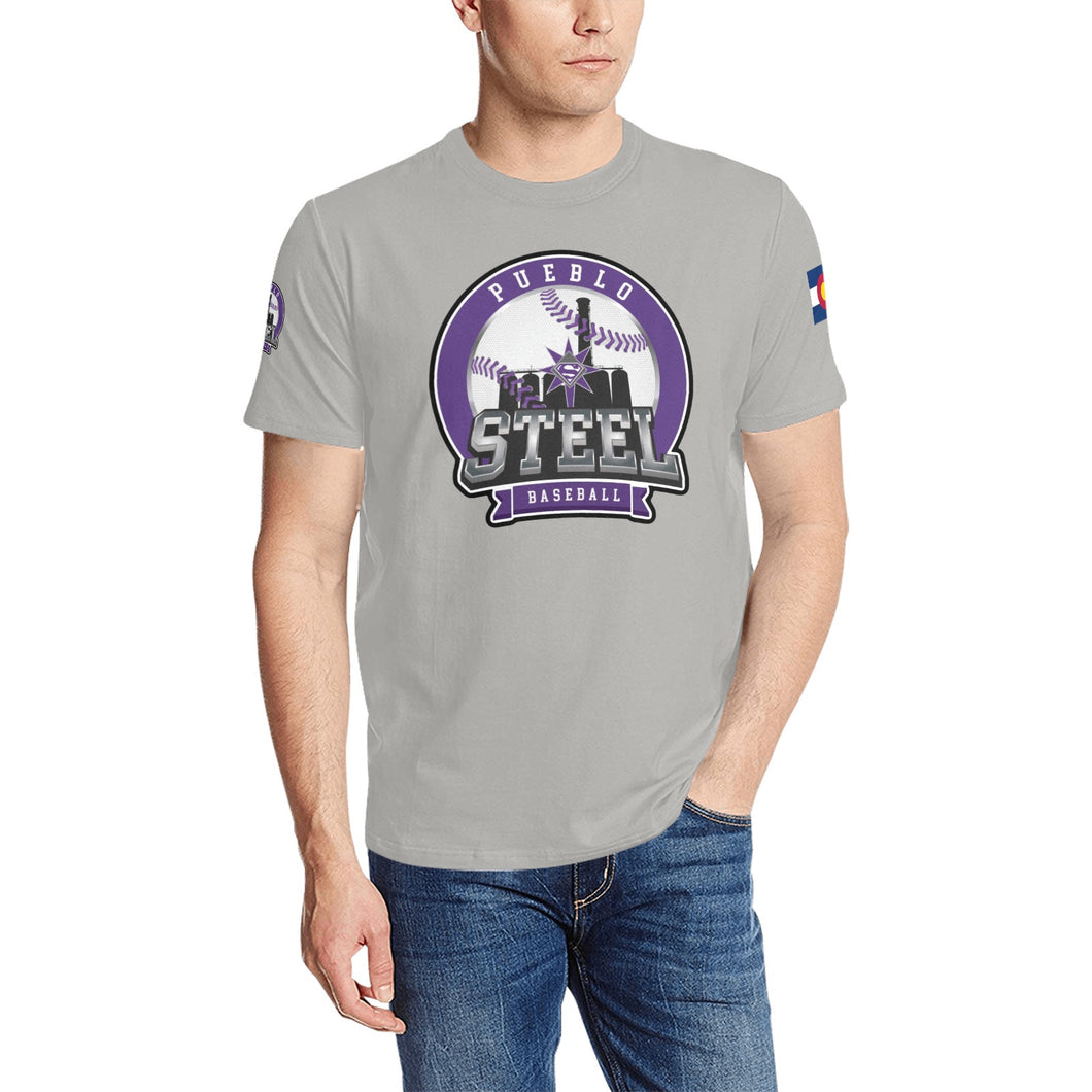PS grey SHIRT b Men's All Over Print T-Shirt (Solid Color Neck) (Model T63)