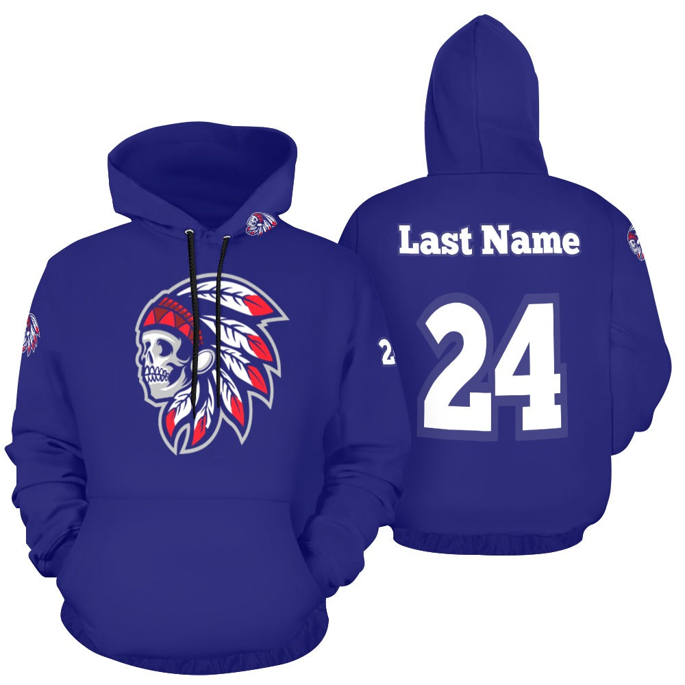 Tribe Navy All Over Print Hoodie for Men (USA Size) (Model H13)