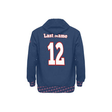 Load image into Gallery viewer, All American Basic Number, Print Cuff Blue Men&#39;s Long Sleeve Fleece Hoodie (Model H55)
