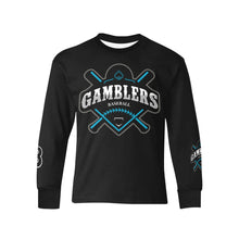 Load image into Gallery viewer, Gamblers Kid Long Sleeve Kids&#39; Rib Cuff Long Sleeve T-shirt (Model T64)
