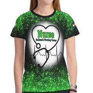 Hallmark Nutritional Facts final 2 New All Over Print T-shirt for Women (Model T45)