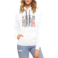 Dog Mama Back Paws/Pics2 All Over Print Hoodie for Women (USA Size) (Model H13)