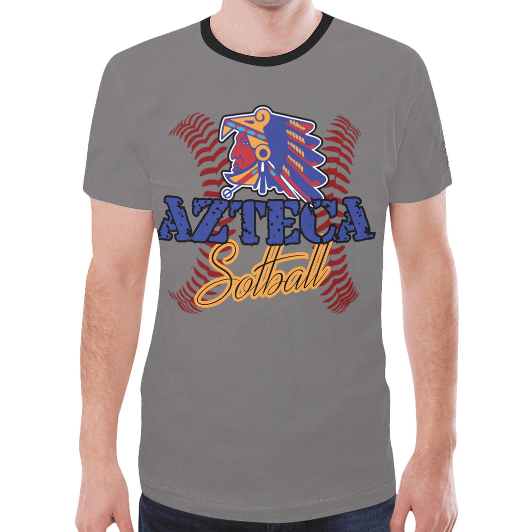 Azteca Male Size Shirt Final New All Over Print T-shirt for Men (Model T45)