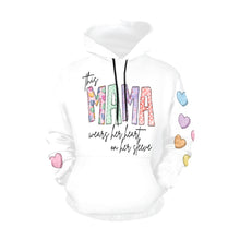 Load image into Gallery viewer, Mama White All Over Print Hoodie for Women (USA Size) (Model H13)
