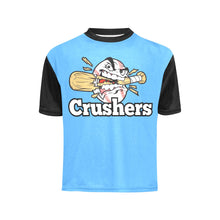 Load image into Gallery viewer, Crushers Blue with Black Sleeve Big Boys&#39; All Over Print Crew Neck T-Shirt (Model T40-2)
