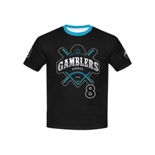 Load image into Gallery viewer, Gamblers Youth Shirt 1 Kids&#39; Mesh Cloth T-Shirt with Solid Color Neck (Model T40)
