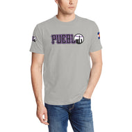 PS Black Shirt Last Name/Number 3 Men's All Over Print T-Shirt (Solid Color Neck) (Model T63)
