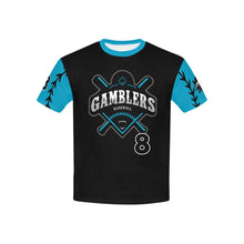 Load image into Gallery viewer, Gamblers Youth Shirt 4 Kids&#39; Mesh Cloth T-Shirt with Solid Color Neck (Model T40)
