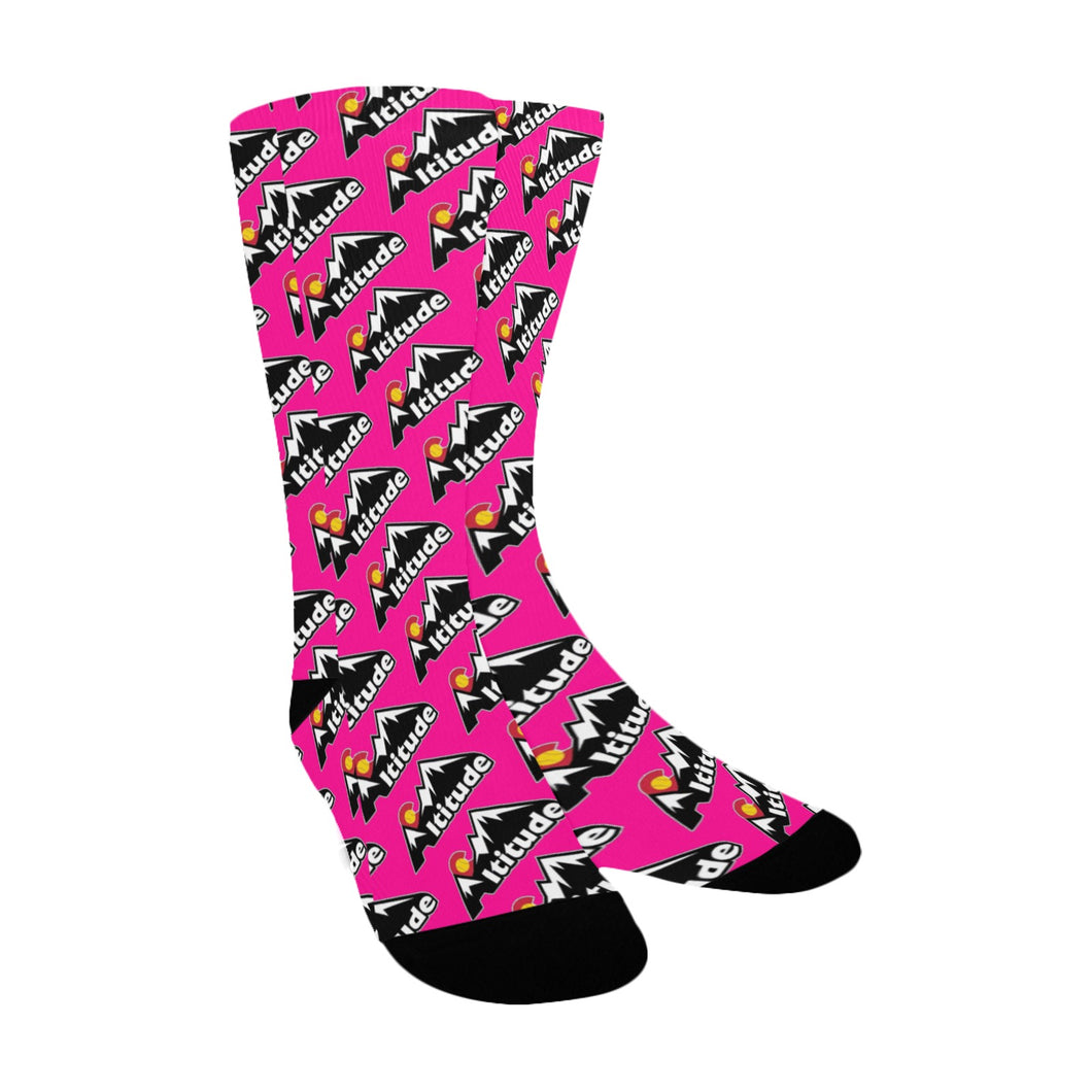 Altitude Pink Socks Custom Socks for Women