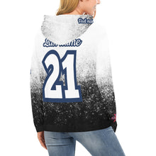 Load image into Gallery viewer, All American Mom Hoodie Full Custom Black and White All Over Print Hoodie for Women (USA Size) (Model H13)
