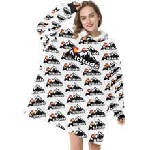 Load image into Gallery viewer, Altitude Sherpa Lined Hoodie White Pattern Blanket Hoodie for Women
