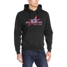 Load image into Gallery viewer, All American 50/50 Black Heavy Blend Hooded Sweatshirt
