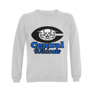 Central Wildcats Crewneck 5 Grey Gildan Crewneck Sweatshirt(NEW) (Model H01)