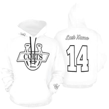 Load image into Gallery viewer, South U White Name/Number All Over Print Hoodie for Women (USA Size) (Model H13)
