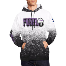 Load image into Gallery viewer, PS B/W Last Name/Number All Over Print Hoodie for Men (USA Size) (Model H13)
