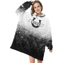 Load image into Gallery viewer, South Universal Sport Sherpa Name/Number bw Blanket Hoodie for Women
