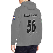 Load image into Gallery viewer, Aces Grey All Over Print Hoodie for Men (USA Size) (Model H13)

