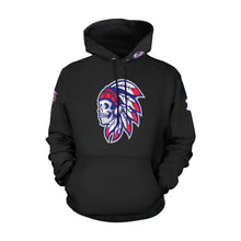 Load image into Gallery viewer, Tribe Black Name/Number All Over Print Hoodie for Women (USA Size) (Model H13)
