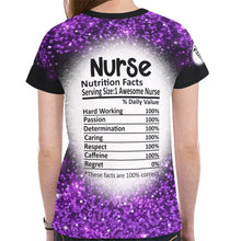 Load image into Gallery viewer, LCCP Nutritional Facts finasl New All Over Print T-shirt for Women (Model T45)
