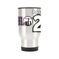 Pueblo Steel Name/Number Travel Mug (Silver) (14 Oz)