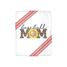 Load image into Gallery viewer, Baseball Mom Sunflower Leopard Blanket Ultra-Soft Micro Fleece Blanket 30&#39;&#39;x40&#39;&#39;
