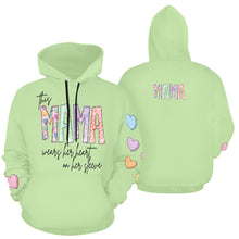 Load image into Gallery viewer, Mama Light GreenF All Over Print Hoodie for Women (USA Size) (Model H13)
