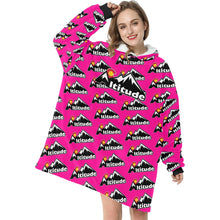 Load image into Gallery viewer, Altitude Sherpa Lined Hoodie Pink Pattern Blanket Hoodie for Women
