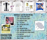 Shirts- Graduation Items Individual Custom Item Pricing