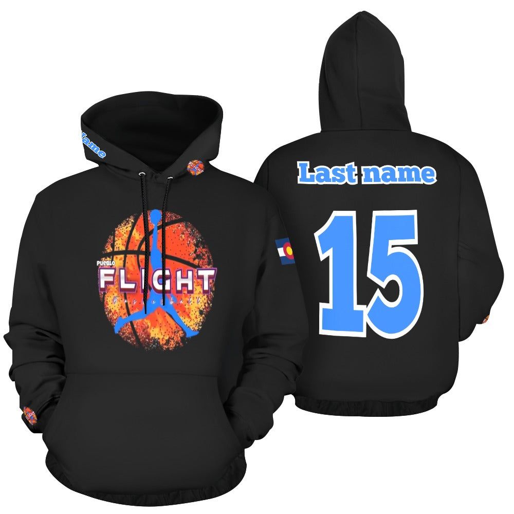 Flight Men Hoodie Blue All Over Print Hoodie for Men (USA Size) (Model H13)