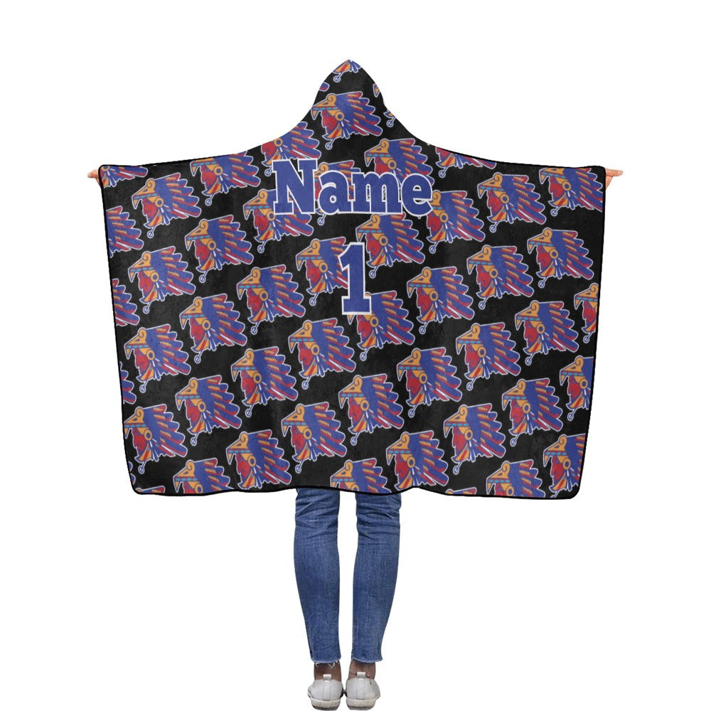 Azteca Hooded Blanket Custom Flannel Hooded Blanket 40''x50''